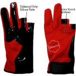 A0416a001 Close-Up of Black Silicone Grip on Parkour Gloves