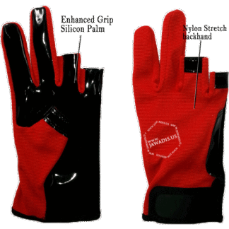 A0416a001 Close-Up of Black Silicone Grip on Parkour Gloves