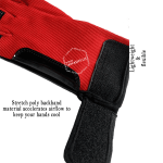 A0416a001 Parkour Gloves - Red Accented Pair and Black Palm