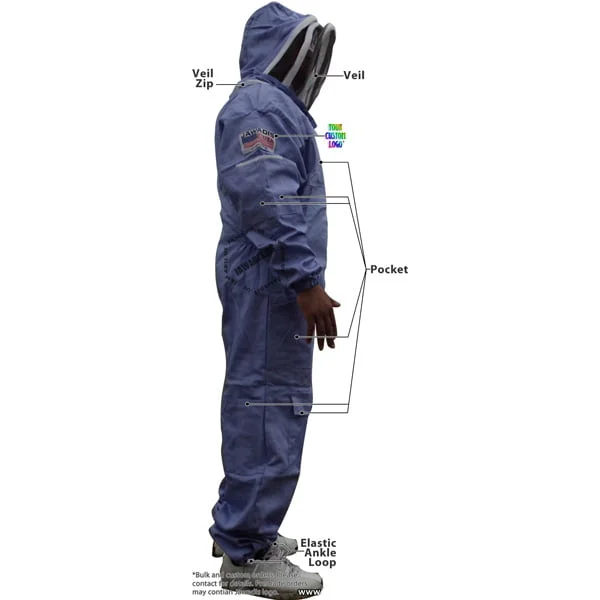 14 Pockets on Jawadis Purple Beekeeper Full Bee Suit for Tools and Essentials