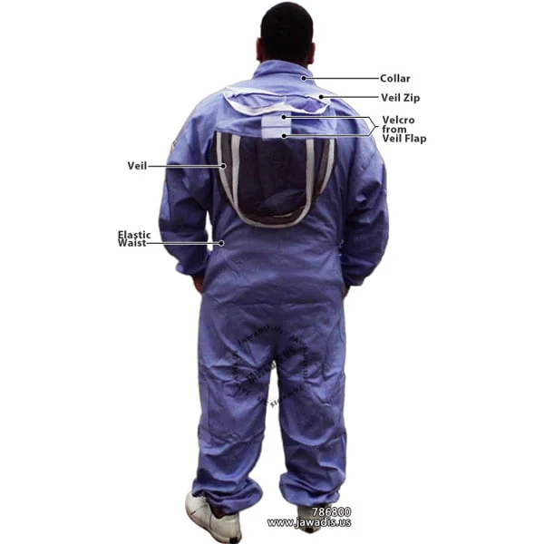 Jawadis Purple Beekeeper Full Bee Suit with Zippered Ankle Design for Easy Wear