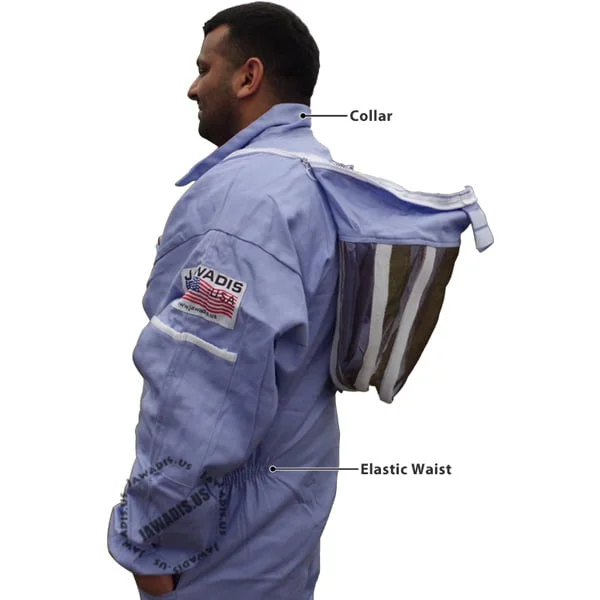 Jawadis Purple Bee Keeper Suit with Full Zippered Front and Removable Veil