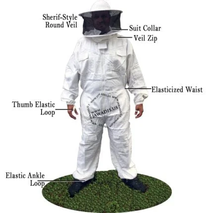 Jawadis Full Bee Keeper Outfit with Removable Sheriff-Style Veil – Front View