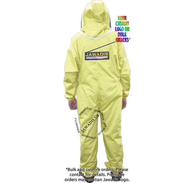 Jawadis Adult Beekeeper Full Bee Suit with high-visibility yellow color ideal for beekeeping tasks