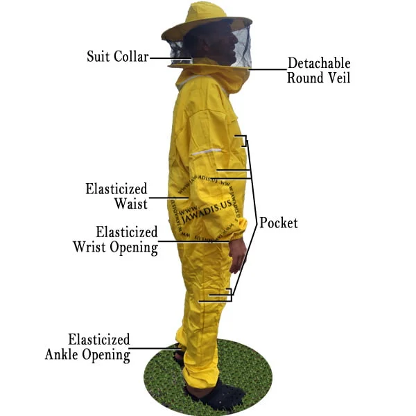 Jawadis Beekeeper Suit with Zippered Front and Elastic Bands at Wrists and Ankles