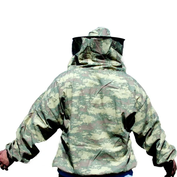 Beekeeper Pullover Jacket, Military Camouflage Design | Unisex Cotton Veil Apparel for Beekeeping, Pest Control - Image 5