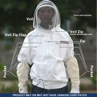 Zip-Up Jacket Beekeeper Jacket with Removable Veil | Heavy Cotton | Protection from Stings | Gardening Gear