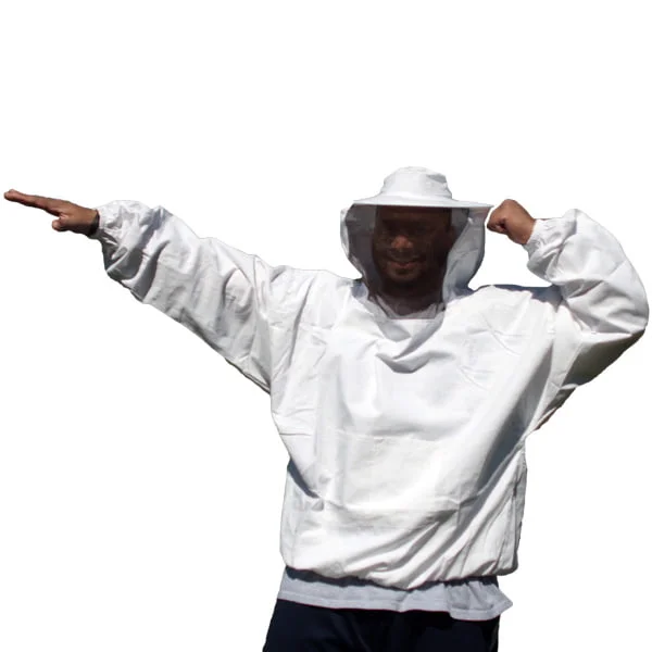 Unisex Beekeeper Jacket w/ Veil | Lightweight Cotton | Garden & Beekeeping Essential 🐝 | Sheriff-Style Design | White - Image 11