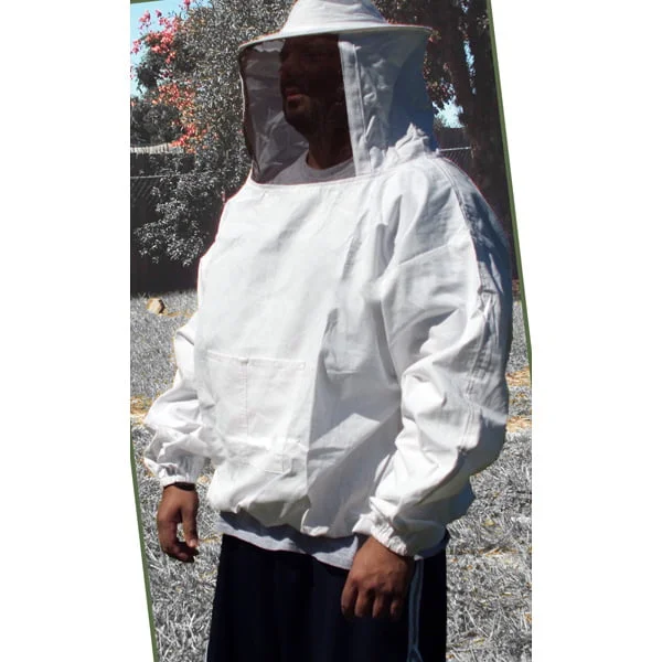 Unisex Beekeeper Jacket w/ Veil | Lightweight Cotton | Garden & Beekeeping Essential 🐝 | Sheriff-Style Design | White - Image 9