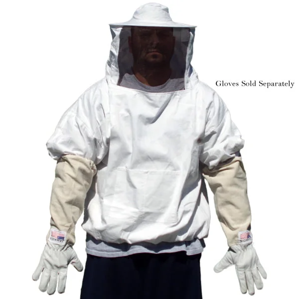 Unisex Beekeeper Jacket w/ Veil | Lightweight Cotton | Garden & Beekeeping Essential 🐝 | Sheriff-Style Design | White - Image 5