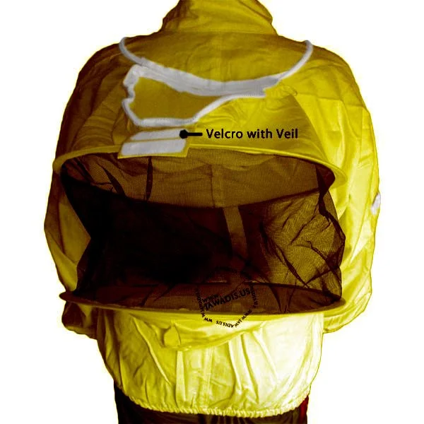 Yellow Adult Beekeeper Jacket with Removable Veil - 100% Cotton | Garden Safe, Sting-Proof, Easy Wear - Image 5
