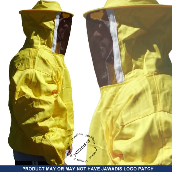 Solid Yellow Beekeeper Jacket with Round Veil | 100% Cotton Unisex Sheriff Style | Garden Pest Control Essential - Image 6