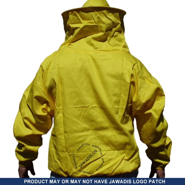 Solid Yellow Beekeeper Jacket with Round Veil | 100% Cotton Unisex Sheriff Style | Garden Pest Control Essential - Image 5
