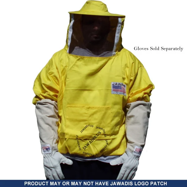 Solid Yellow Beekeeper Jacket with Round Veil | 100% Cotton Unisex Sheriff Style | Garden Pest Control Essential - Image 4