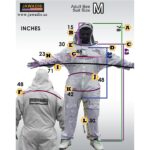 Jawadis Sizing Guide for Adult Beekeeper Suit size Medium
