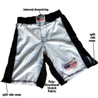 A3517a001 Jawadis White Mma Grappling Kickboxing Shorts A
