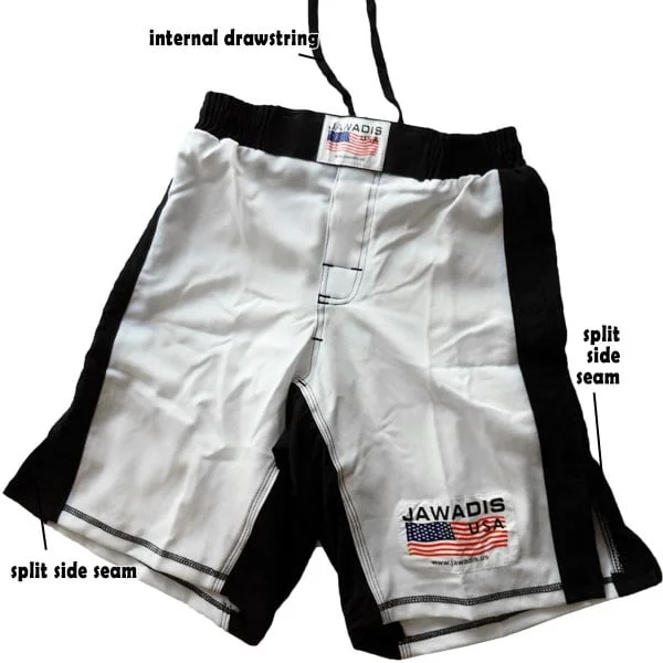 A3517a001 Jawadis White Mma Grappling Kickboxing Shorts C