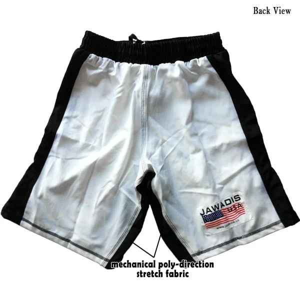 A3517a001 Jawadis White Mma Grappling Kickboxing Shorts H