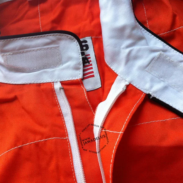 A4117j001 Jawadis Orange White Karting Racing Overall F