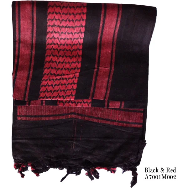 A7001m002 Jawadis Black Red Scarf