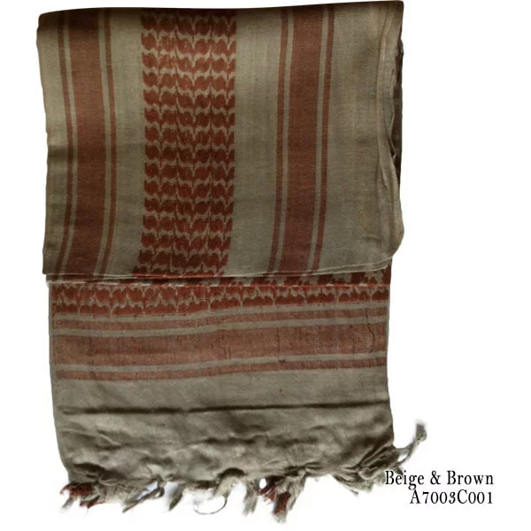 A7003c001 Jawadis Beige Brown Head Scarf