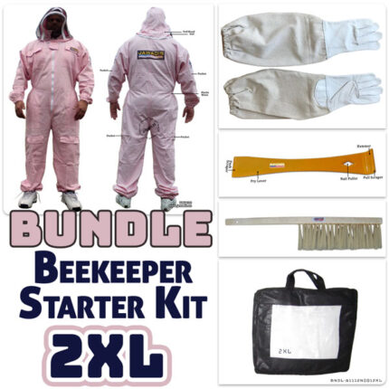 Jawadis Beekeeping Protective Gear Bundle – 2XL – Bee Suit, Gloves, Hive Tool & Brush