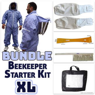 Premium Beekeeper Suit Kit by Jawadis with Gloves, Hive Tool & Bee Brush - XL