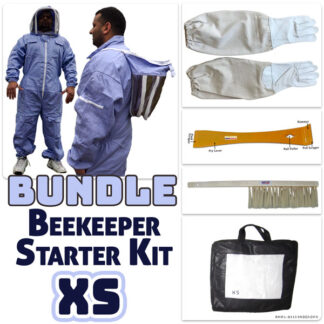 Premium Beekeeper Suit Kit by Jawadis with Gloves, Hive Tool & Bee Brush - XS