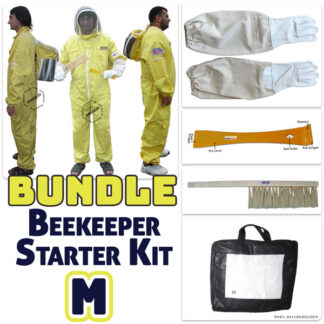 Jawadis Complete Beekeeping Suit Bundle with Gloves, Hive Tool, and Bee Brush – Adult Size M