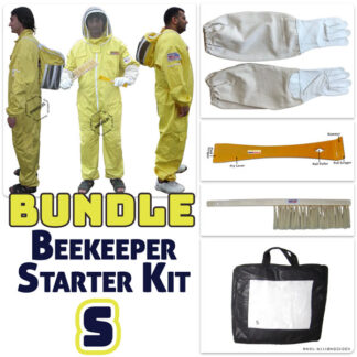 Jawadis Complete Beekeeping Suit Bundle with Gloves, Hive Tool, and Bee Brush – Adult Size S