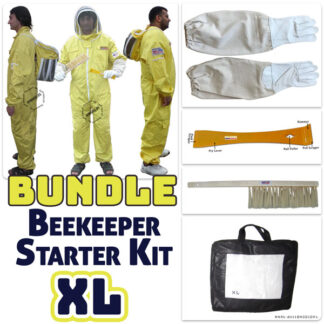 Jawadis Complete Beekeeping Suit Bundle with Gloves, Hive Tool, and Bee Brush – Adult Size XL