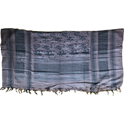 Slate grey shemagh keffiyeh scarf 100% cotton tactical desert wrap front view