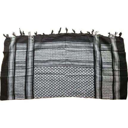 Black and White Keffiyeh Shemagh Scarf 42x42