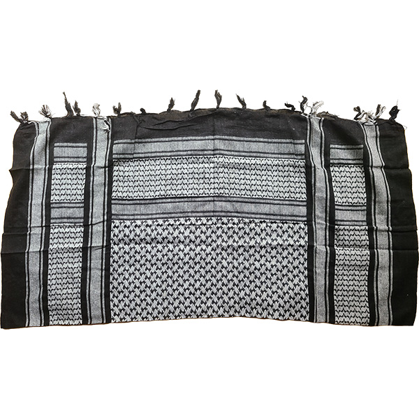 Black and White Keffiyeh Shemagh Scarf 42x42